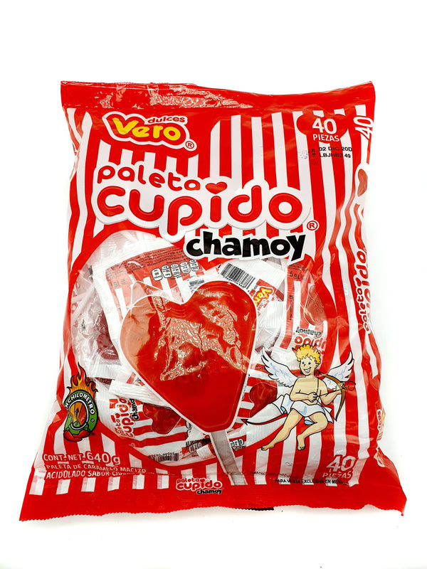 BOLSA DE PALETA CUPIDO CHAMOY 40PZ