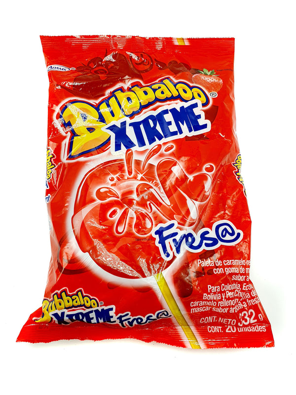 BOLSA DE PALETAS BUBBA XTREME FRESA 20PZ