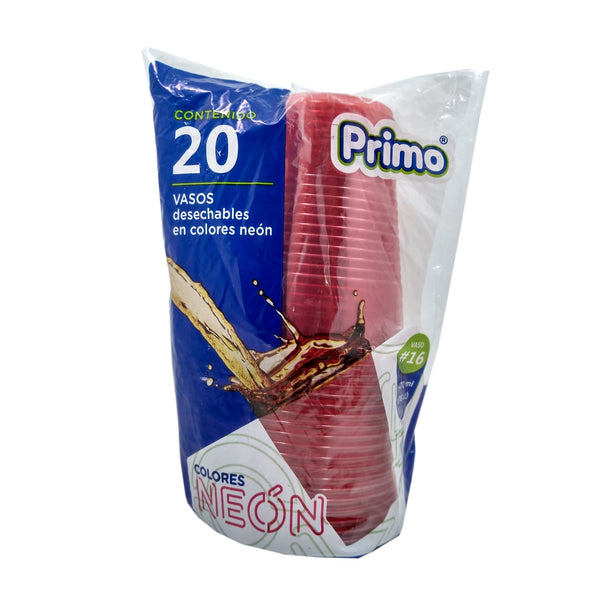 PAQUETE VASO COLORES PRIMO No.16
