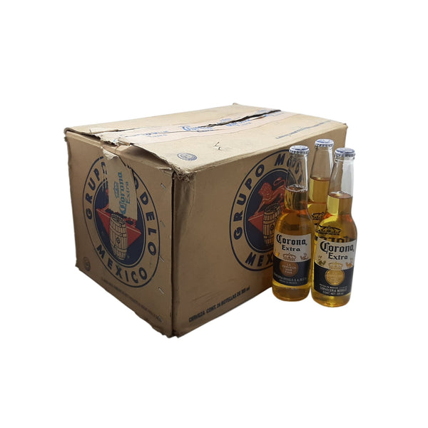 CARTON DE CERVEZA CORONA EXTRA MEDIA 355ML