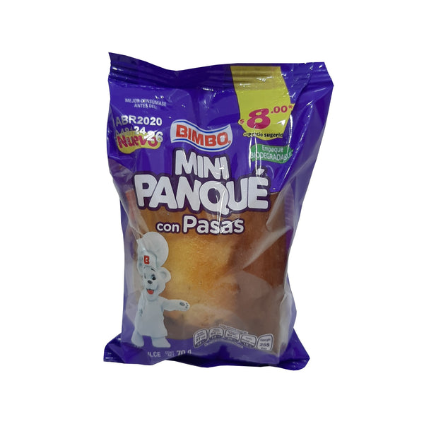 MINI PANQUE DE PASAS BIMBO 70G