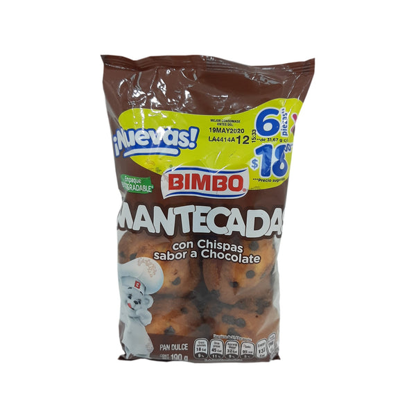 MANTECADAS CON CHISPAS DE CHOCOLATE 190G