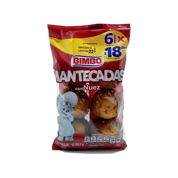 MANTECADAS BIMBO NUEZ 6 PZ