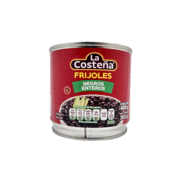 FRIJOLES LA COSTEÑA NEGROS ENTEROS 400G