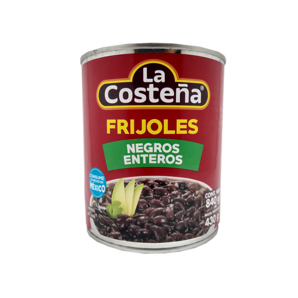 FRIJOLES LA COSTEÑA NEGROS ENTEROS 840G