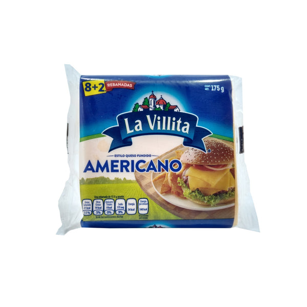 PAQUETE QUESO AMERICANO LA VILLITA 175G